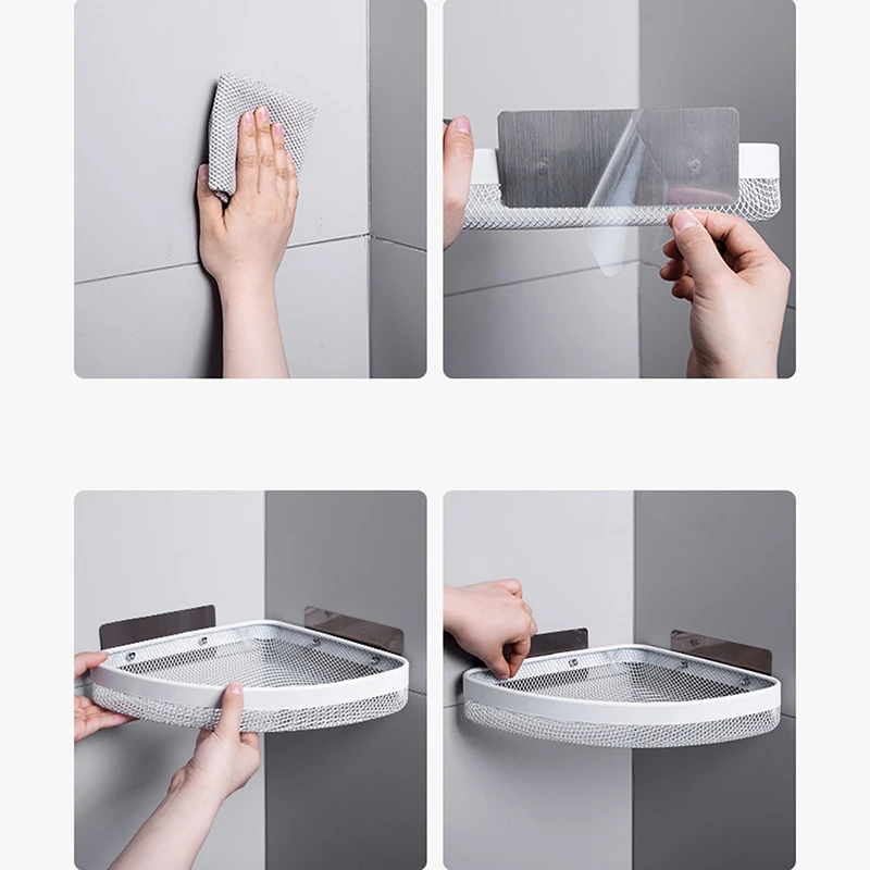 Настенный угловой держатель для шампуня ванной комнаты |