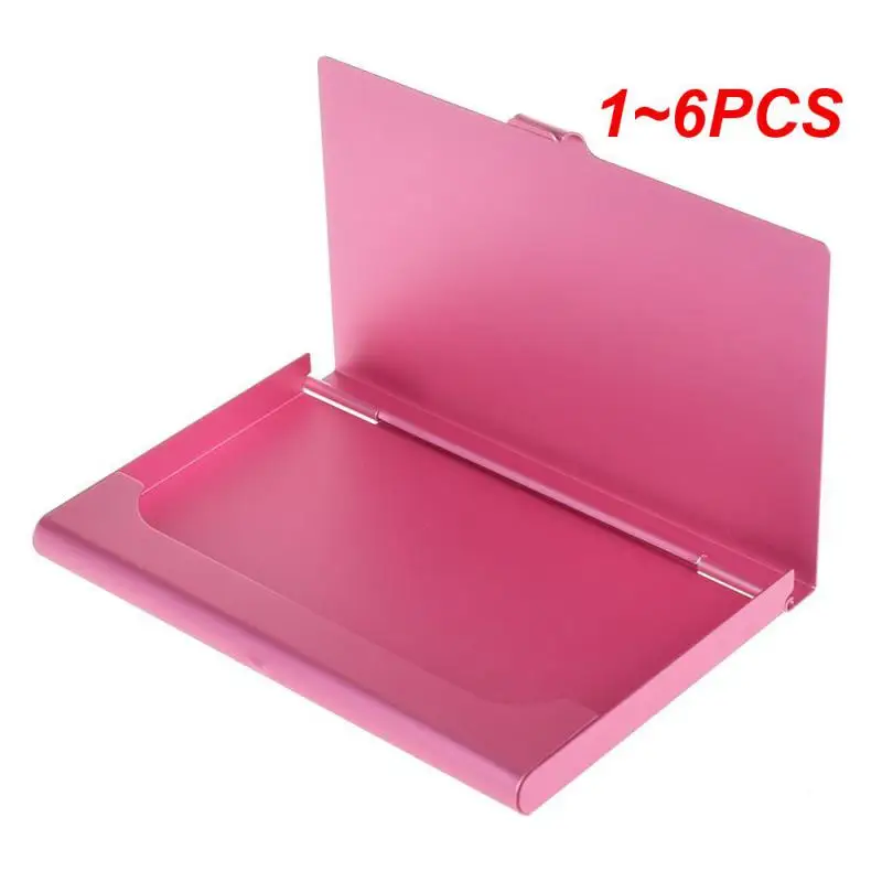 

1~6PCS Metal Business Card Holder Hand Push Card Case Bank Card Membership Package Ultra Thin Business Card Packaging Box