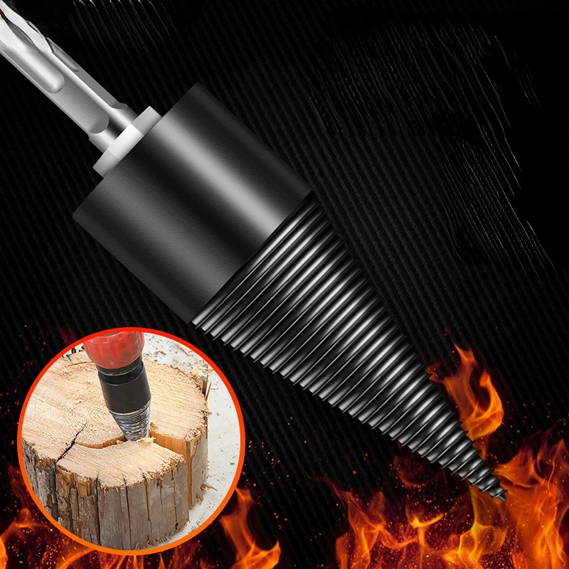 32/42/50mm Firewood Chop Wood Drill Bit Splitting Cone Log Splitter Firewood Chopper Wood Split Cone Drill Bit Woodworking Tools