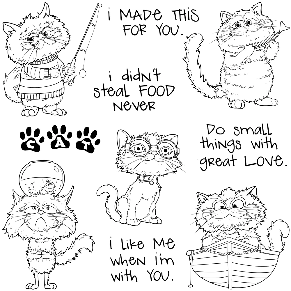 МангоКрафт штампы с изображениями кошек