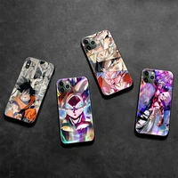 dragon ball super z son goku phone case tempered glass for iphone 13 12 mini 11 pro xr xs max 8 x 7 plus se 2020 cover