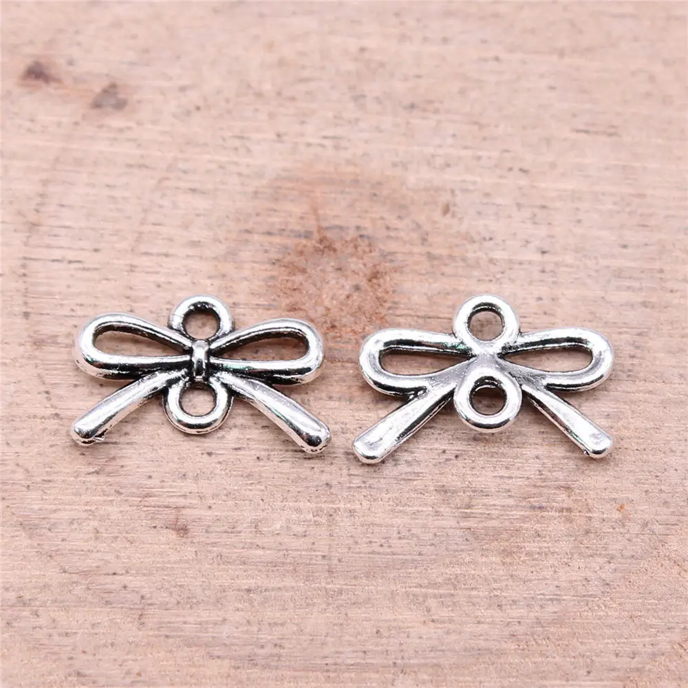 Женские аксессуары Соединитель с бантом подвески фотообои 12x8 мм 40 шт.