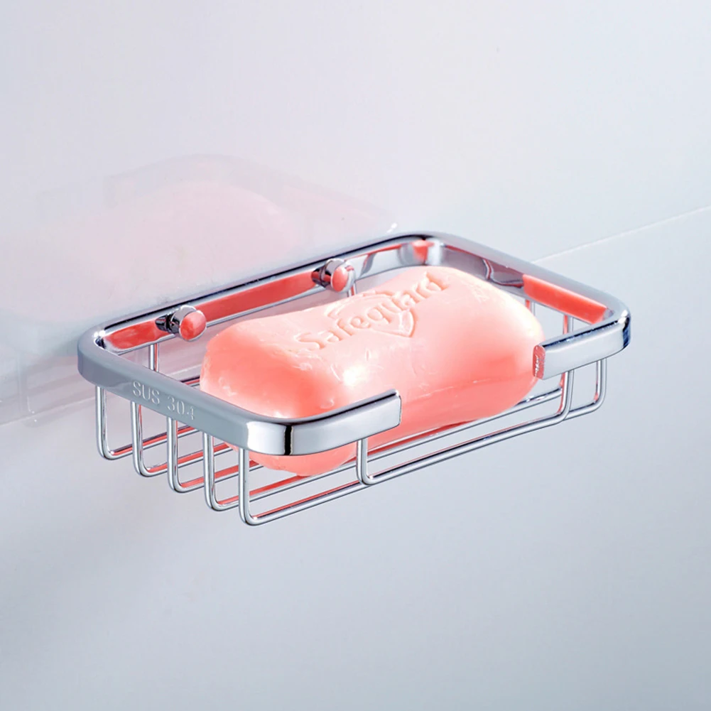 

Bathroom Rack Soap Dish Bathroom Storage Drain Soap Boxes Soap Net Rack Soap Storage Space Aluminum Stainless Steel