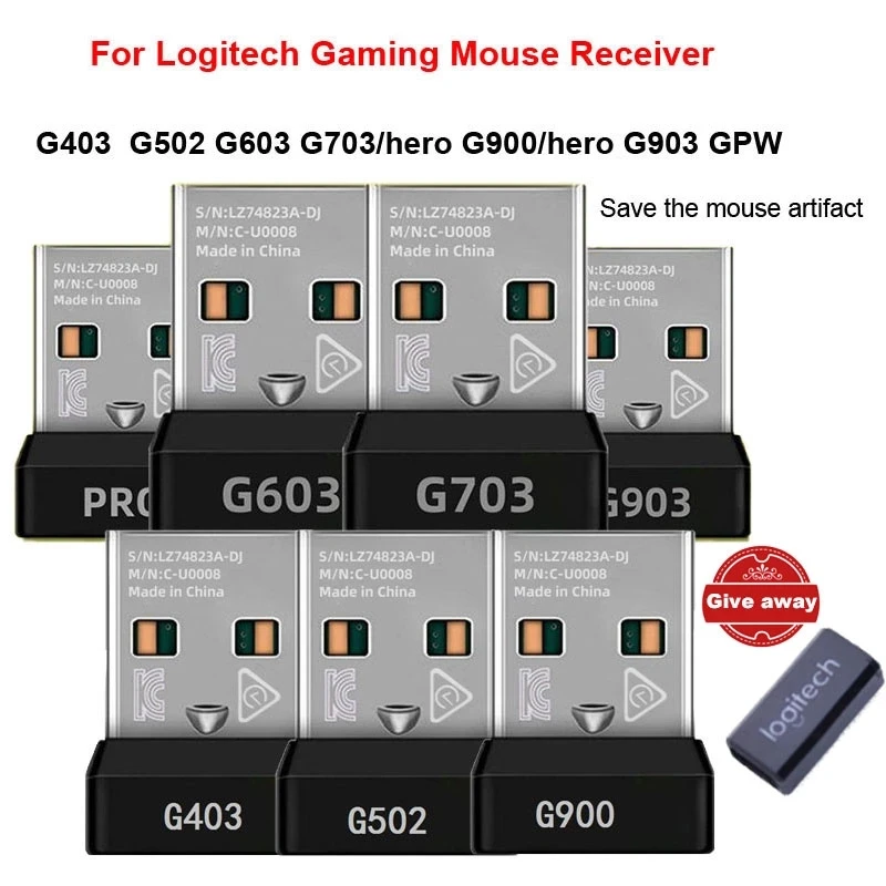 

For Logitech G series G903 G403 G900 G703 G603 G PRO Usb Dongle Signal Receiver Adapter Wireless game Mouse Adapter Accessories