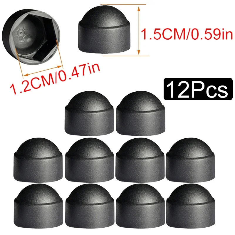

12 шт., защитная крышка для винтов, гайки болта M6 M8 M10, открытый шестигранный пластиковый декор для передней и задней двери для Toyota Corolla Rav4 Yaris