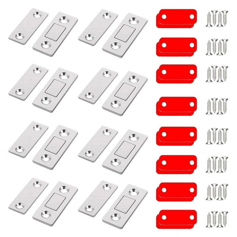 

Магнитный захват, ультратонкий дверной магнит, упаковка из 8 магнитных застежек, магниты на дверь, самоклеящиеся дверные приборы