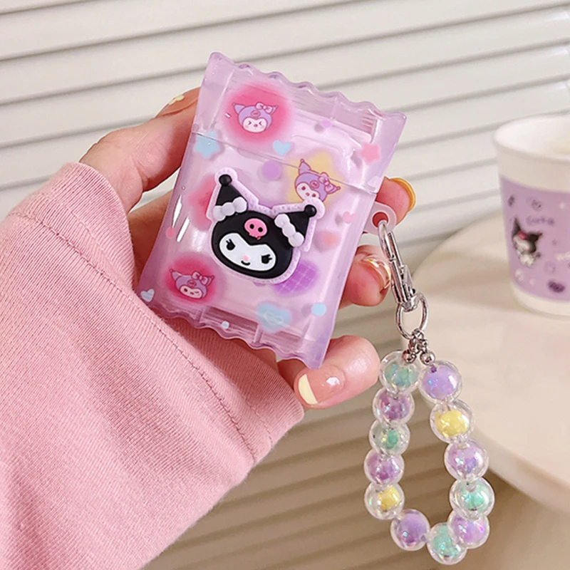 

Cartoon Sanrio Kuromi With Lanyard for AirPods 1 2 3 Case Apple AirPods Pro 2 Case IPhone Earphone Accessories Air Pod Cover