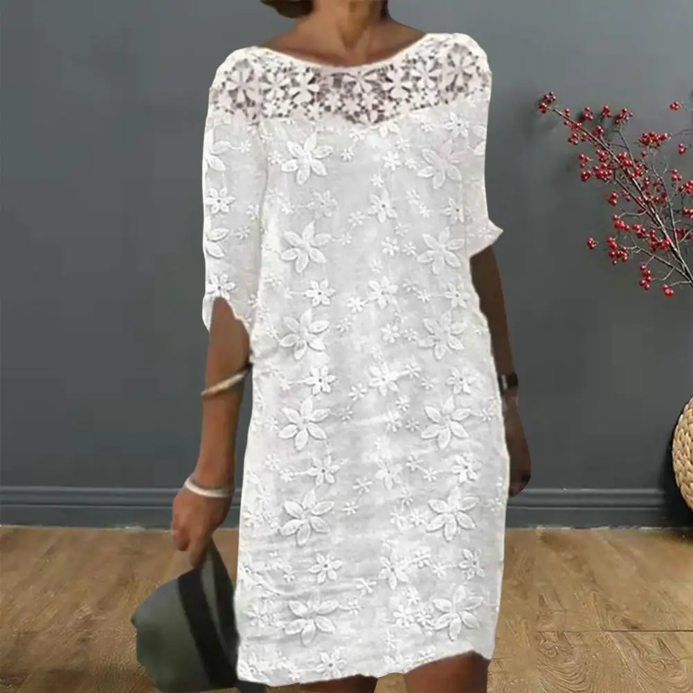 

Women Elegant Floral Print Dress Summer Casual Clothes Cheap New Half Sleeve Midi V-neck Vintage Beach Dresses Vestidos de Mujer