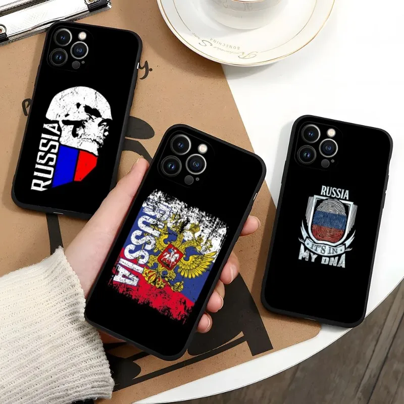 

Russia Flag Emblem Phone Case For Iphone 13ProMax 11 12 Pro Max Mini Xr X XsMax 6 6s 7 8 Plus Shell Cover