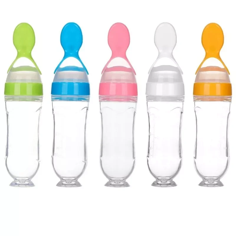 Spoon Bottle Feeder Dropper Silicone Spoons for Feeding Medicine Kids Toddler Cutlery Utensils Children Accessories Newborn
