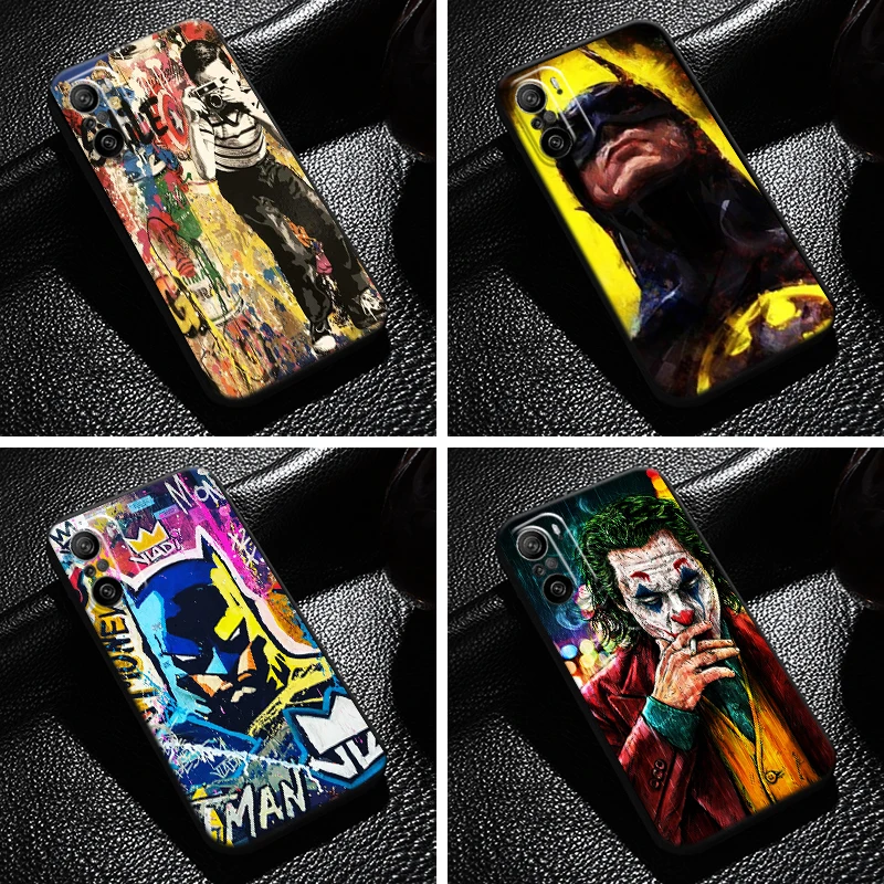 

Marvel Street Graffiti Phone Case For Xiaomi Redmi K40 Pro Gaming Phone Case Funda Back Liquid Silicon Black Silicone Cover