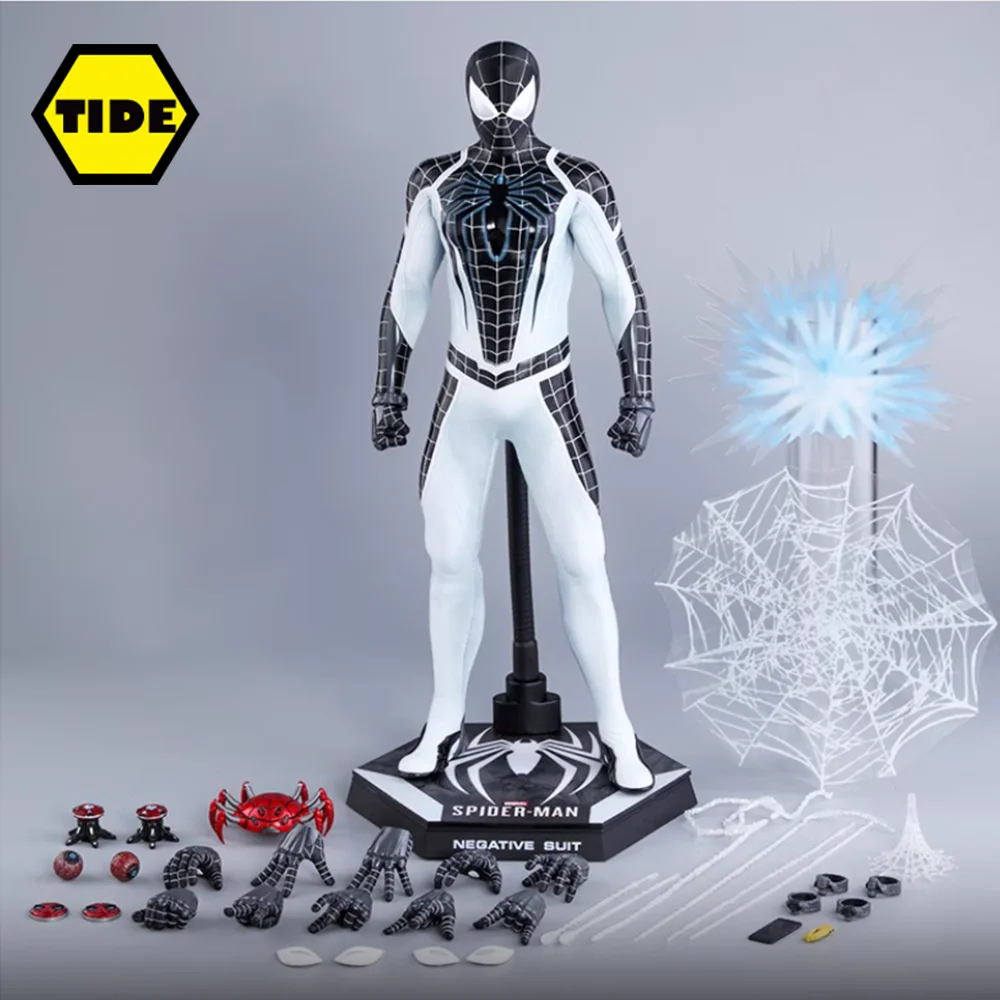

Hot Toys VGM36 1/6 Game Version Negative Suit Spider-Man Full Set 12inch Marvel Male Soldier Action Figure Best Art Collection