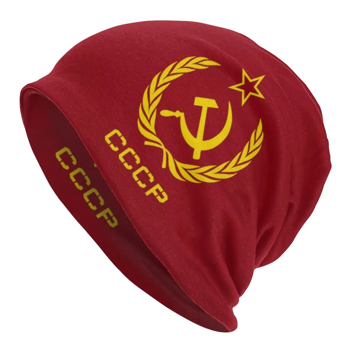 

Russian USSR Soviet Union Socialism Beanies Caps Men Women Unisex Trend Winter Warm Knitted Hat Adult CCCP Slouch Bonnet Hats