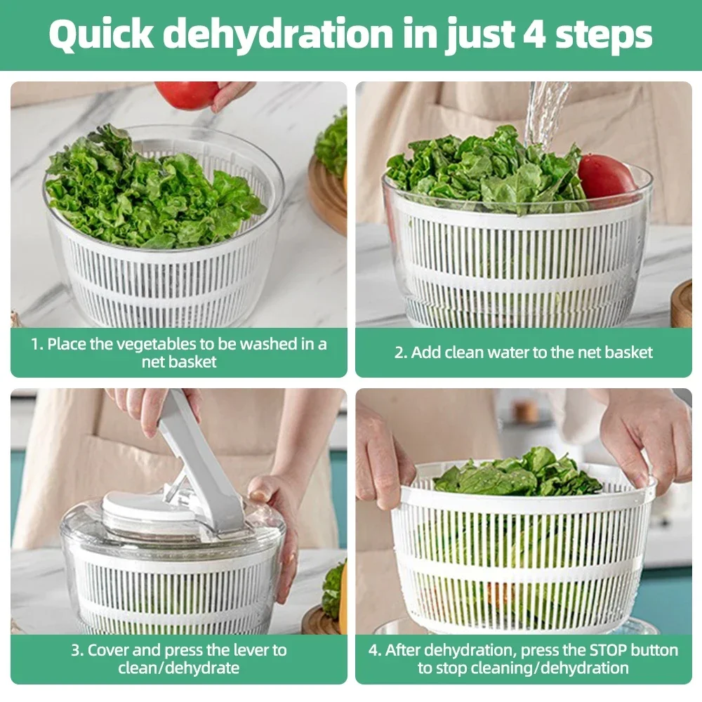 Спиннер для овощей салата дуршлаг Дегидратор многофункциональная мойка и