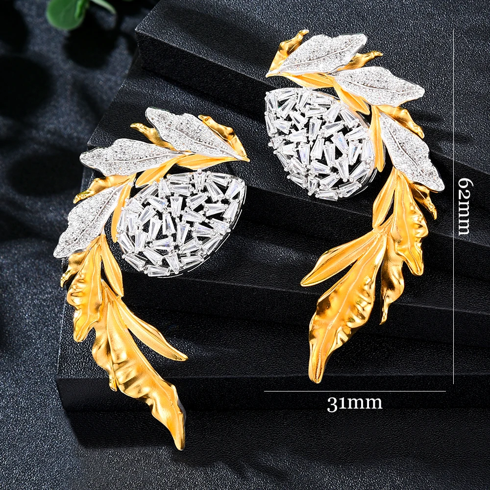 GODKI Роскошные обручальные серьги Naija для женщин свадебная вечеринка индийские