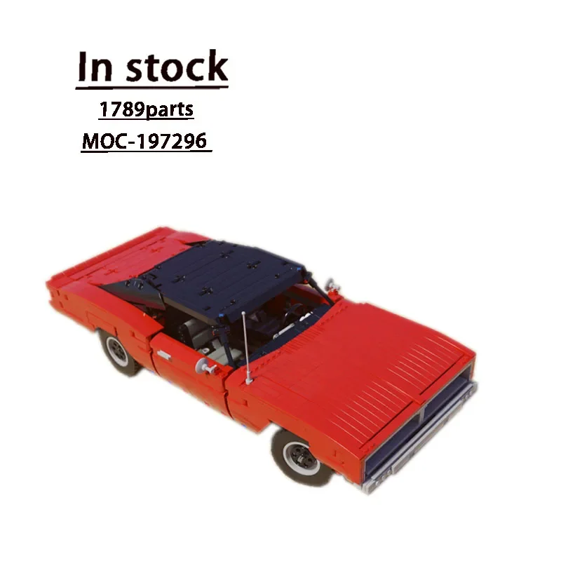 MOC-197296 Charger 1:10 Supercar Stitching Assembly Building Block Model • 1789 Parts Boy Kids Birthday Toy