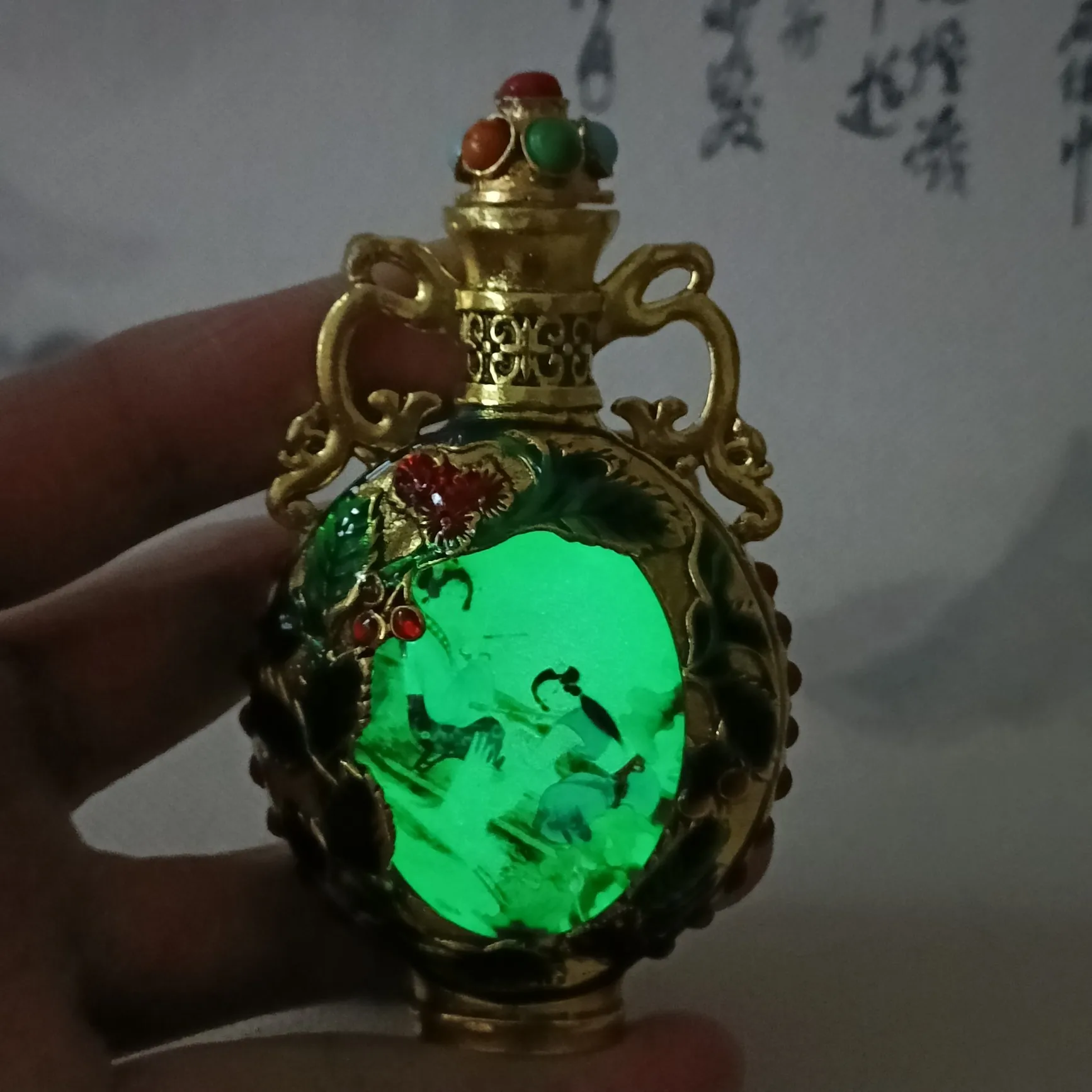 Китайская работа красивая женщина удачи богатства Флакон табака металлические