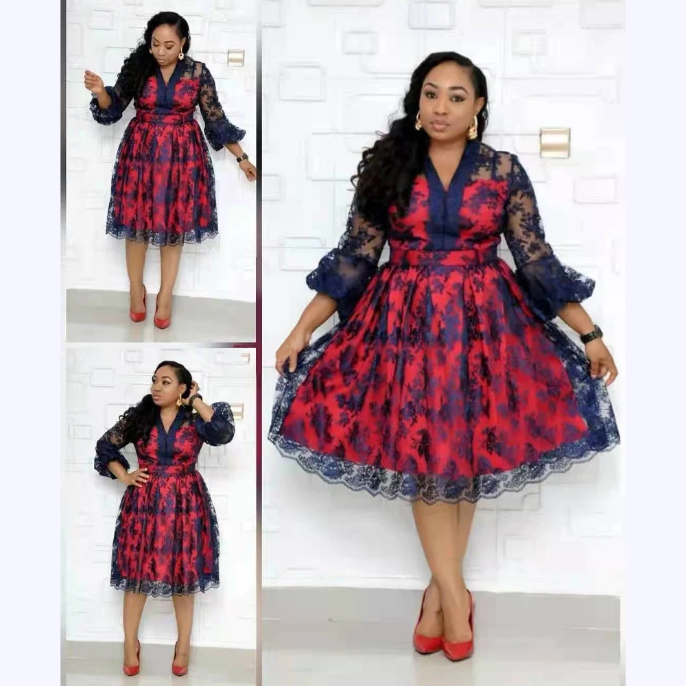 

turkey dresses for women 2022 summer European and American new lace tutu double layer slim dress African women's party wedding