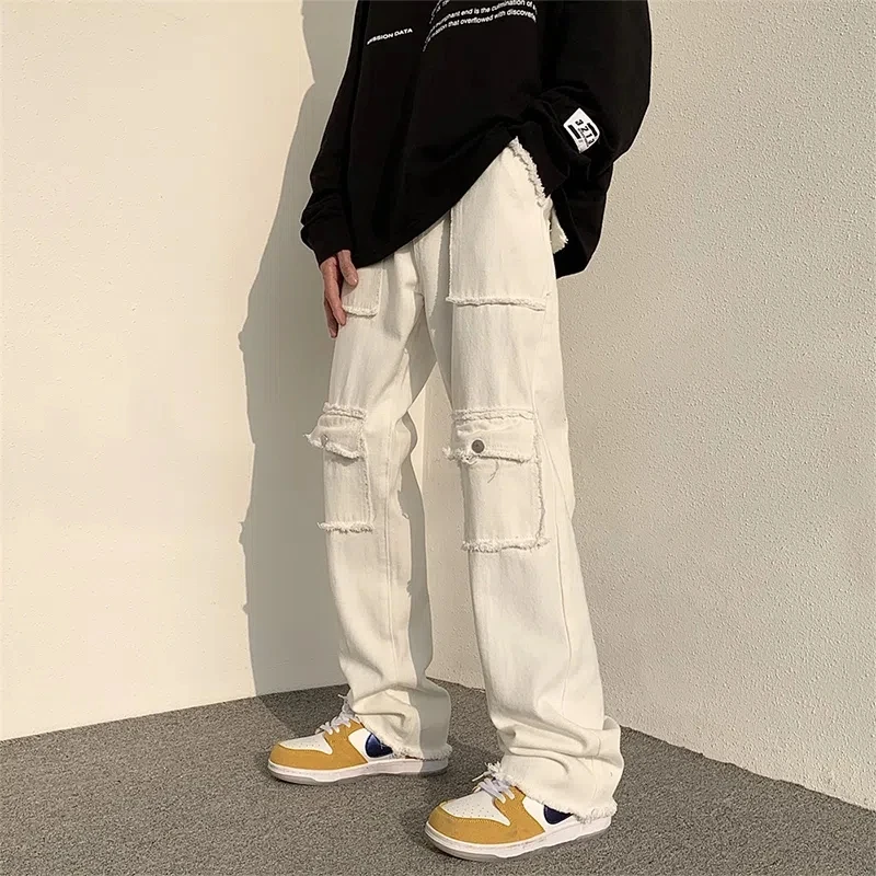 

Брюки-карго мужские прямые в стиле хип-хоп