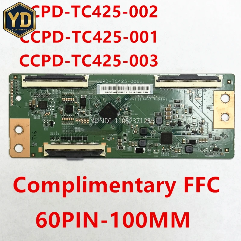 Совершенно новый оригинальный YD для 43-дюймовой логической платы CCPD-TC425-001002003 V2.0, мягкая розеткапрямая вилка (art.: 3920d42bc31ca) - 3920d42bc31ca
