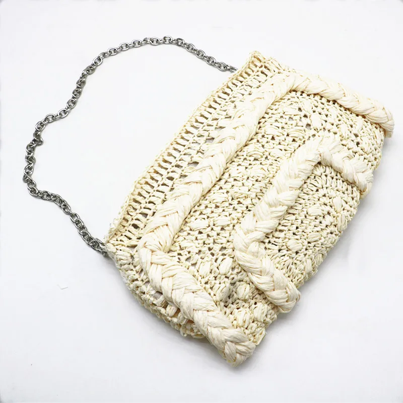 New hand-woven bag 2022 new style straw simple women's shoulder |