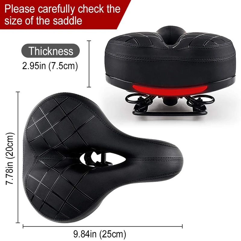 Удобное велосипедное седло широкое ажурное непромокаемое сиденье для мужчин и