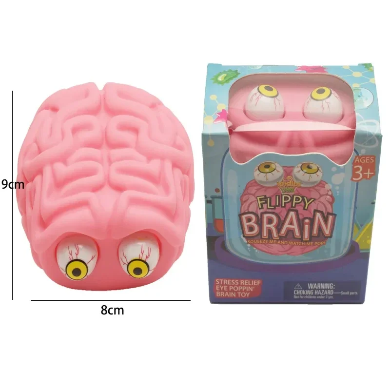 Queeze Ball Toys Decompression Toy Halloween Anti Stress Flippy Brain Squishy Eye Popping Squeeze Fidget Cool Weird Stuff