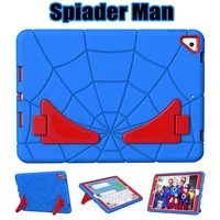 heavy duty armor spider man kids safe silicone case for ipad 10 2 2019 2020 2021 new ipad 9 7 air2 pro2 tpu pc drop proof cover