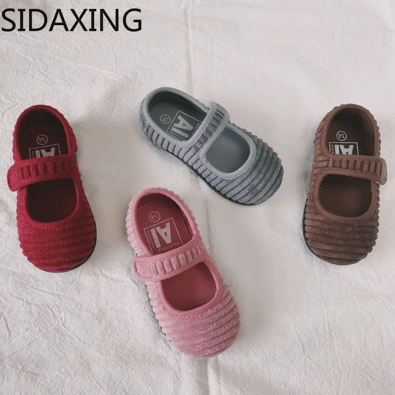 

SIDAXING Baby Girls Shoes Shallow Mouth Kindergarten Indoor Shoes Kids Canvas Single Soft Bottom Shoes