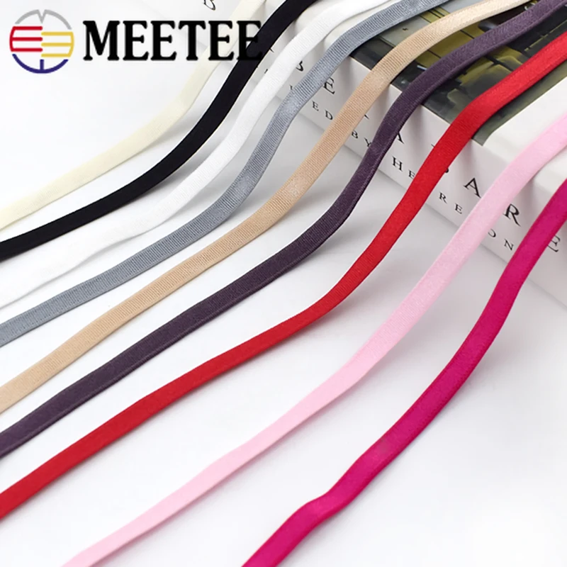 

10/20Meters 6mm Underwear Bra Nylon Elastic Bands Strap Bra Garment Decor Webbing Tape Rubber Band DIY Sewing Accessories