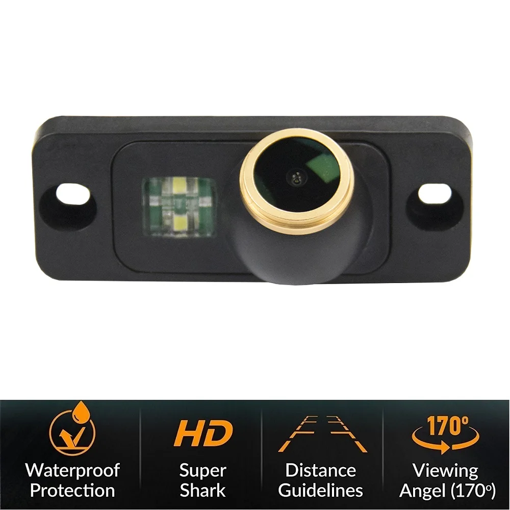 

HD 1280*720P Rear View Backup Camera for Mercedes Benz M-Class ML W164 W163 S-Class W220 (2000-2006), Night Vision Golden Camera