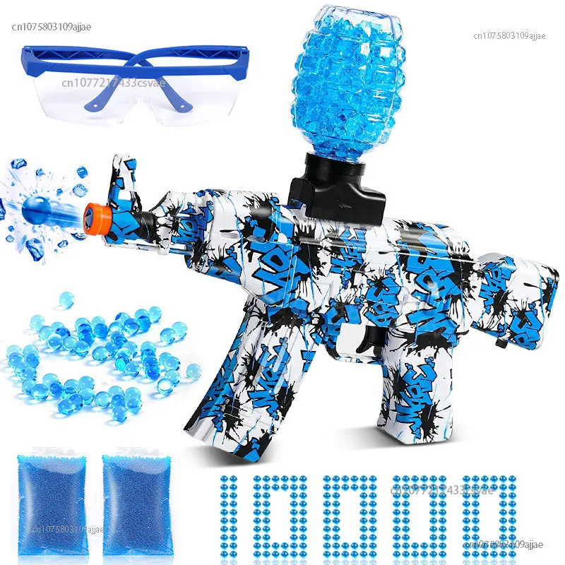 

Electric Gel Blaster Gun Toy Gun AKM-47 Eco-FriendlyBall gun Automatic with 10000 Drops And Goggles Outdoor Game for Boy 2023