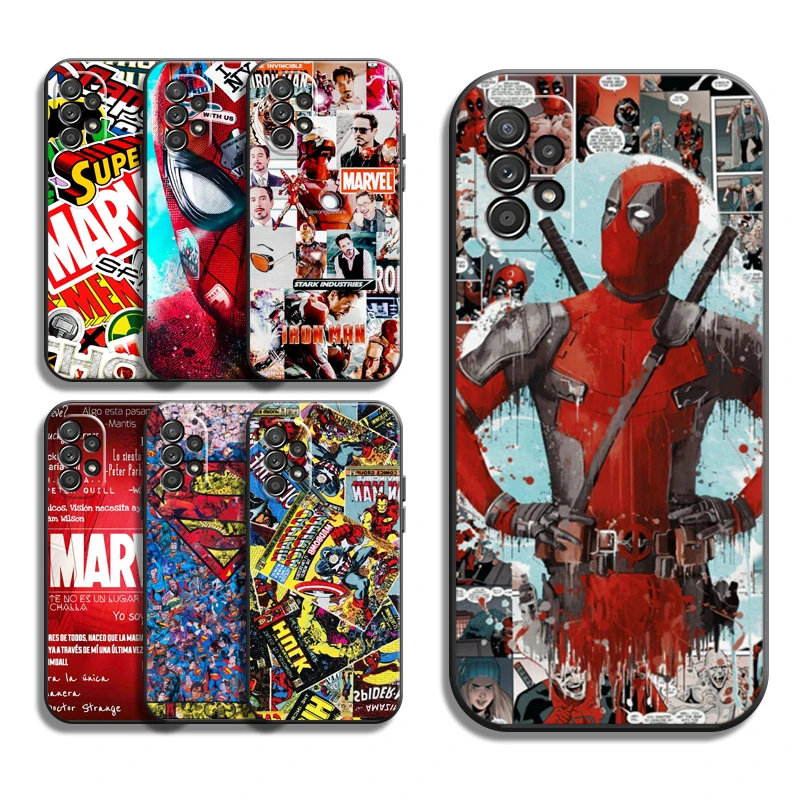 

Marvel Cartoon Spiderman Phone Cases For Samsung Galaxy A31 A32 A51 A71 A52 A72 4G 5G A11 A21S A20 A22 4G Carcasa Back Cover