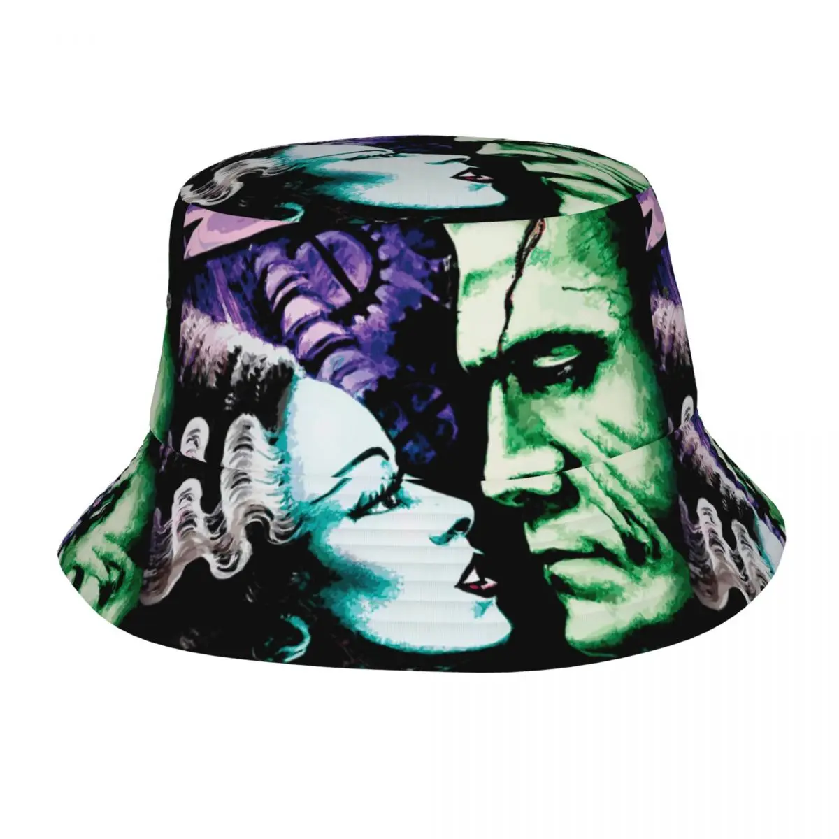 

Trendy Bride Frankenstein Monsters In Love Bob Hat Woman Outdoor Horror Fisherman Caps Summer Beach Vacation Getaway Headwear