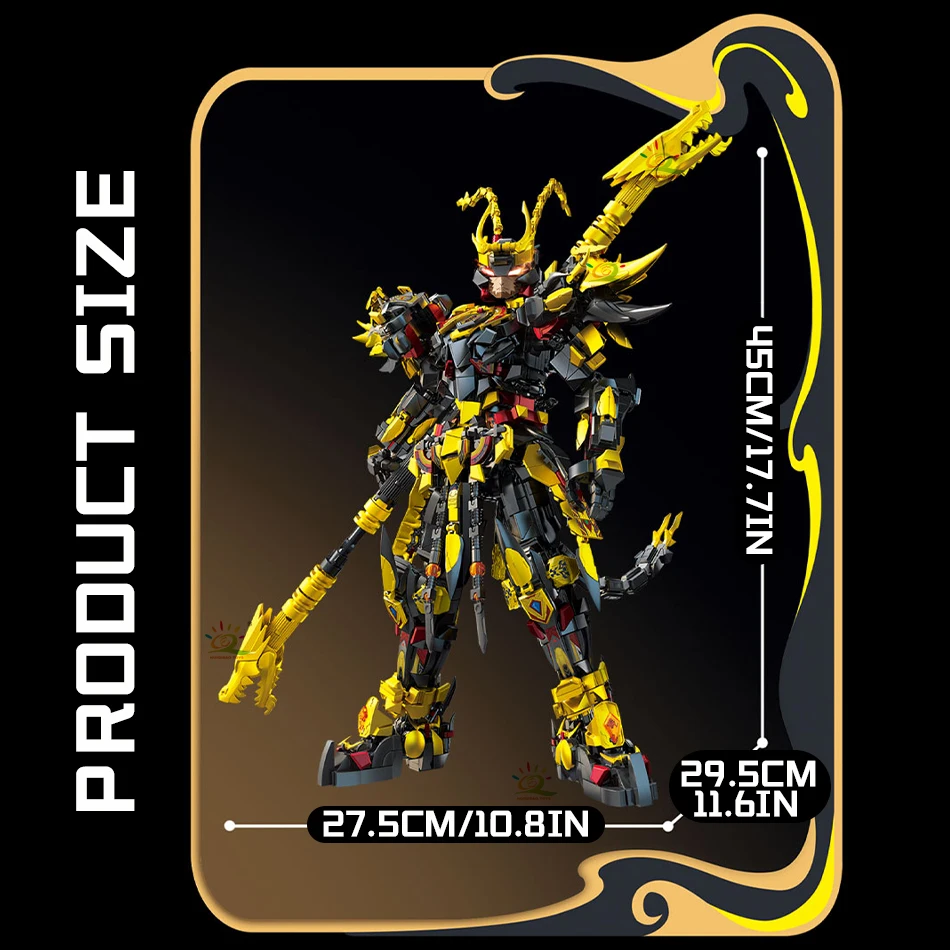 Huiqibao Черный Миф Wukong Mech Модель Diy Строительные Блоки Унисекс Для Взрослых