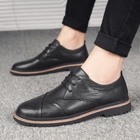 thick sole leather men causal shoes male lace up brown black wedding dress men quality shoes men%e2%80%99s soft comfy casual shoes homme