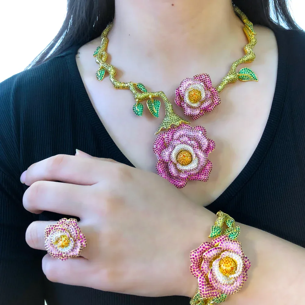 Комплект из колье серёг и кольца 4 шт.