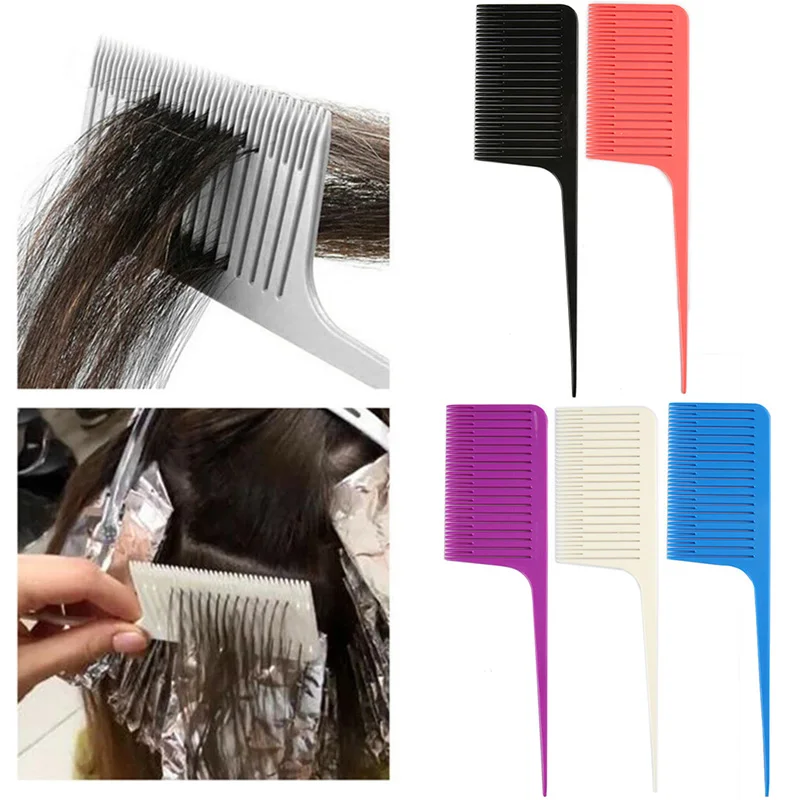 

Candy Color Hairdressing Hair Dye Comb Hair Highlight Comb Hair Care Brush Salon Supplies Anti-static Styling Tools Plastic Comb