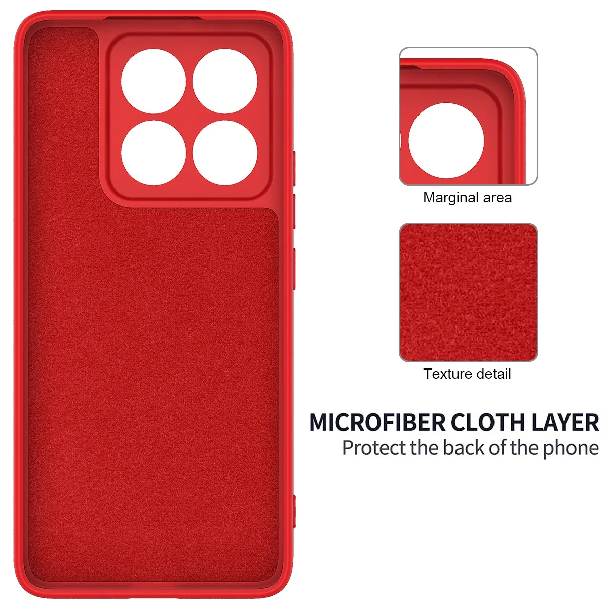 Чехол с силиконовым ремешком Funda для Xiaomi 14T/14T Pro мягкий защитный чехол из жидкого