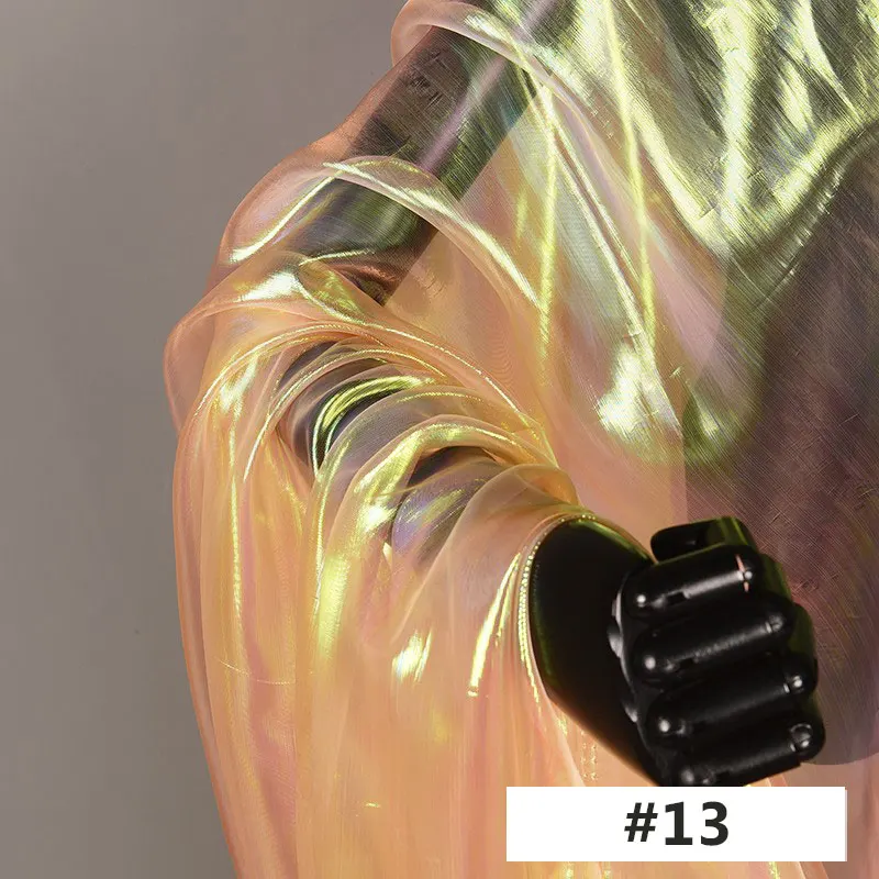

1/2/3M Laser Reflective Organza Fabric Laser GradientWater Yarn Designer Fabric For Sewing Wedding Dresses Skirts Diy Material