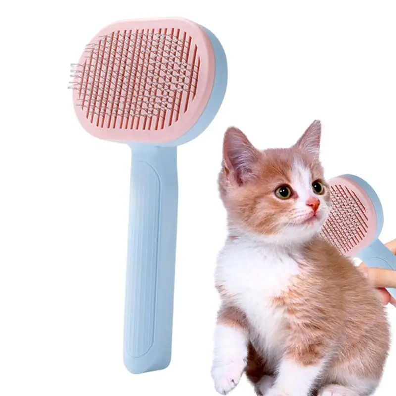 

Self Cleaning Grooming Brush Dog Grooming Brush One-Click Cleaning Slicker Pet Grooming BrushShedding Grooming Tools