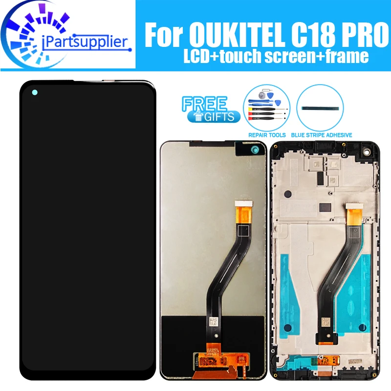 ЖК-дисплей Oukitel C18 PRO + сенсорный экран в сборе, 100% оригинал, протестированный ЖК-дигитайзер, сменная стеклянная панель для Oukitel C18 PRO