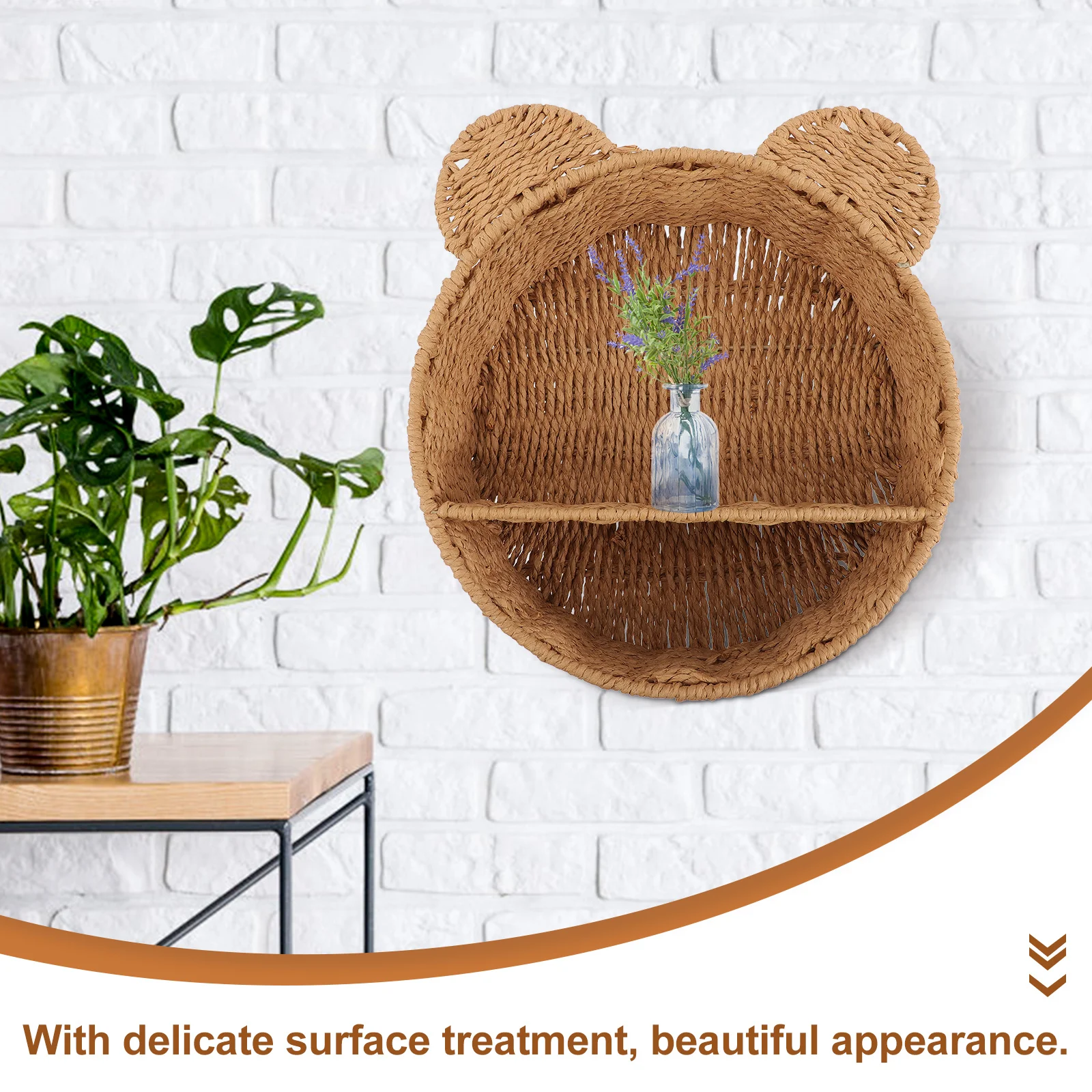 

Wall Shelf Hanging Storage Floating Basket Rattan Woven Baskets Wicker Entryway Photo Bookshelf Frame Toilet The Over Pantry