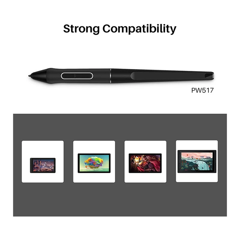 Цифровой стилус PW517 + 10 сменных наконечников в упаковке для Huion Kamvas 13 Pro 24 22 Plus без