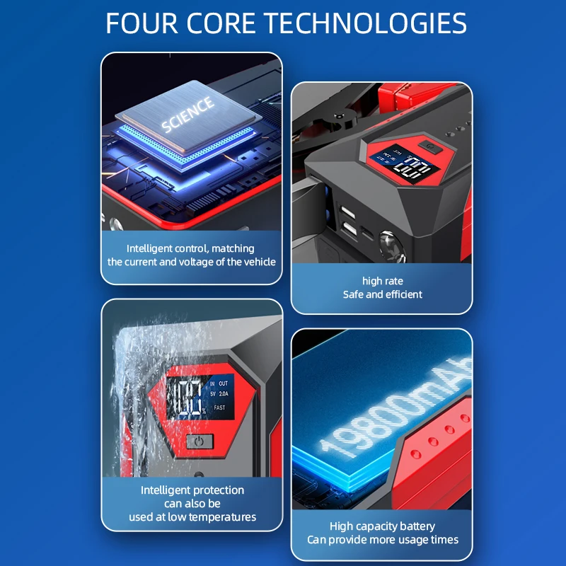 Sharmeal Factory 3-в-1 1750A Портативный сверхконденсатор Utrai Автомобильный аккумулятор