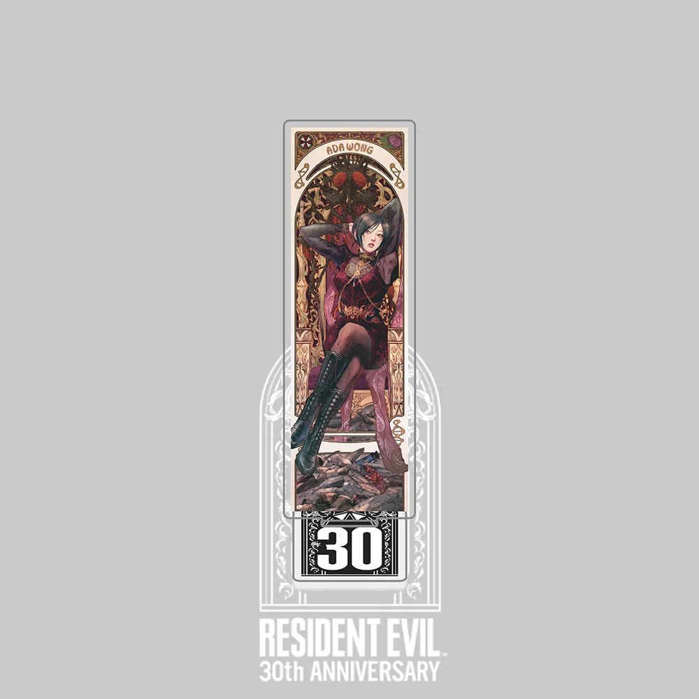Фото Акриловая подставка к 30-летию Resident Evil, фигурки Леона, Эды, Криса, Джилл, декор для рабочего стола по мотивам игры Survival Horror, брелок №5