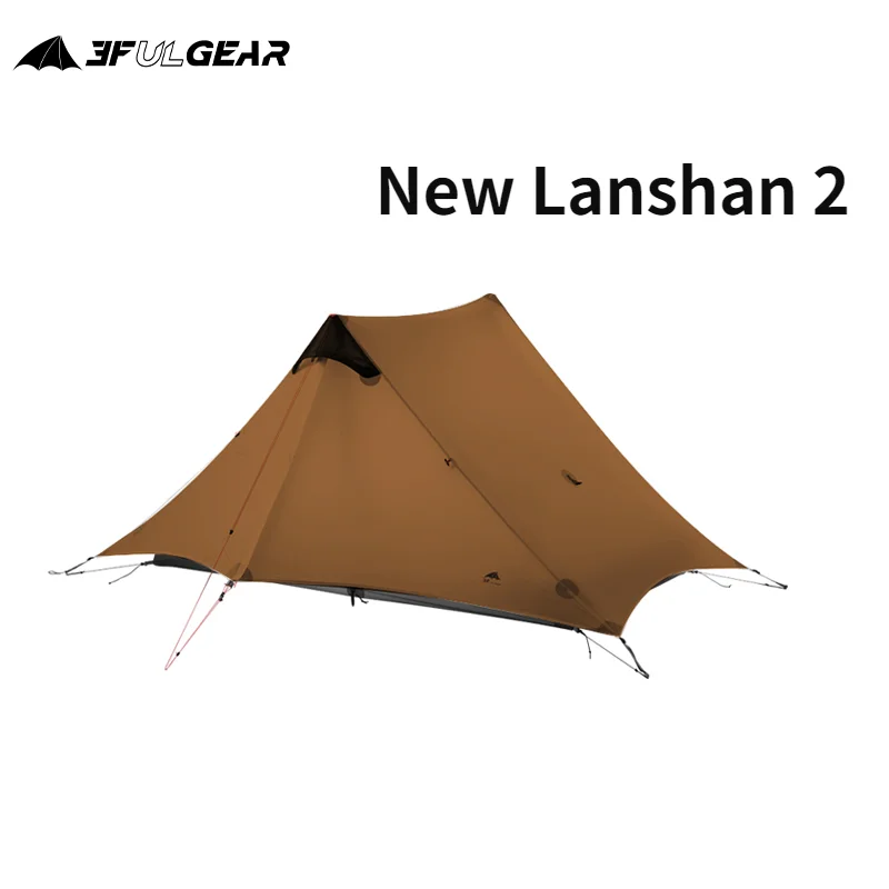 

2021 Newest Version 230cm 3F UL GEAR Lanshan 2 Outdoor Tent Ultralight Camping 3/4 Season 15D Silnylon Rodless Tent