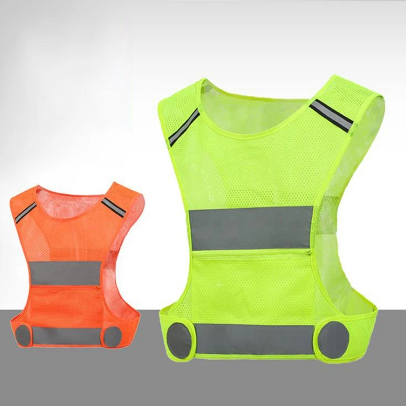 

Adjustable Safety Reflective Cycling Warning Vests Night Running Gear Elastic Webbing High Reflective Visibility Vests