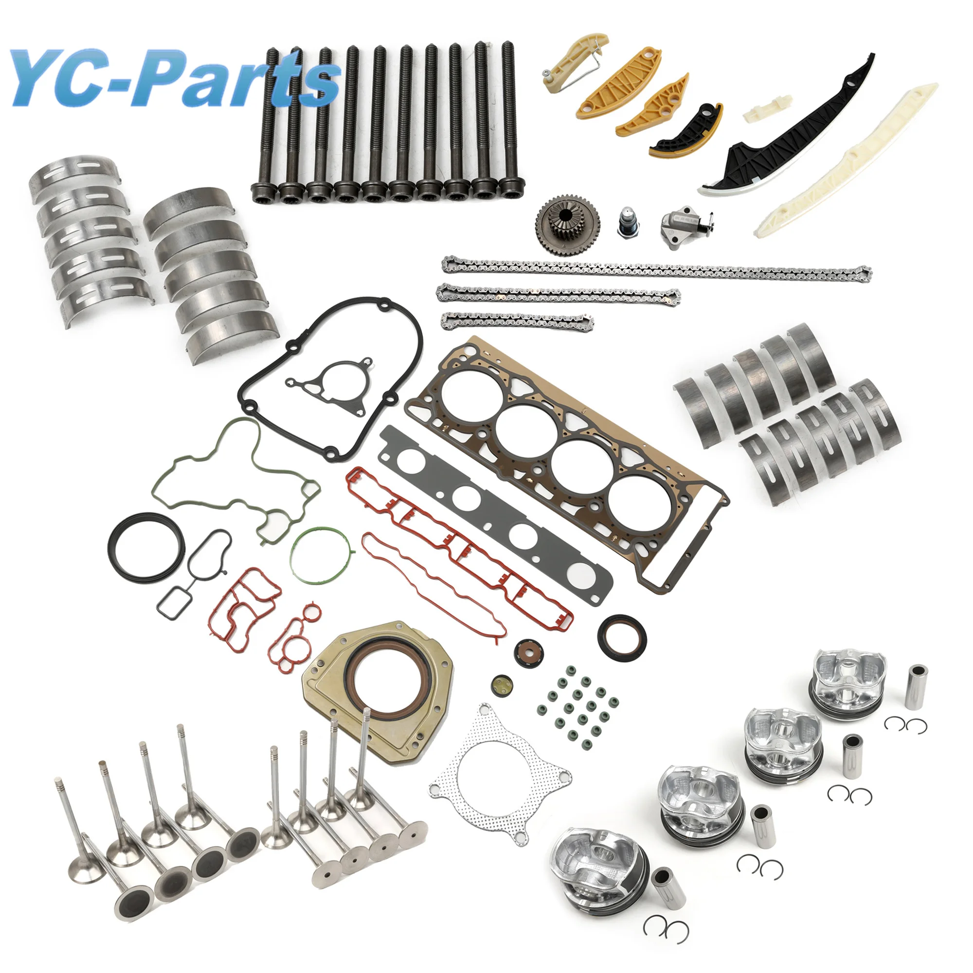 EA888 MK2 1 8 T большой + 0 5 мм поршневая прокладка подшипников Комплект ГРМ болты