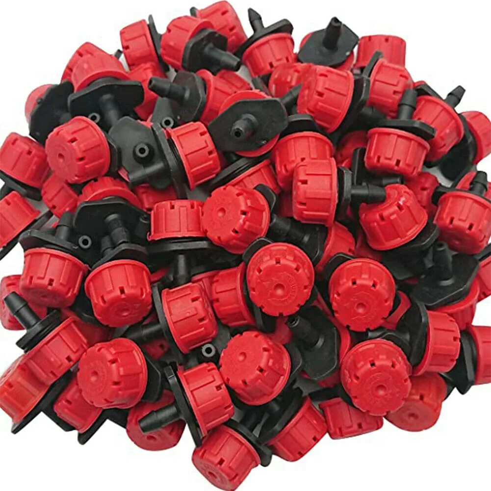 

100x Adjustable Irrigation Drippers Sprinklers Nozzle 8 Anti-clogging Holes Garden Agriculture Lawn Greenhouse Sprinkler Drip